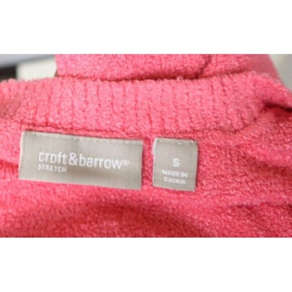 CROFT & BARROW - WOMEN'S PINK SOFT TEXTURED PULLOVER SWEATER - SIZE S - Picture 6 of 6